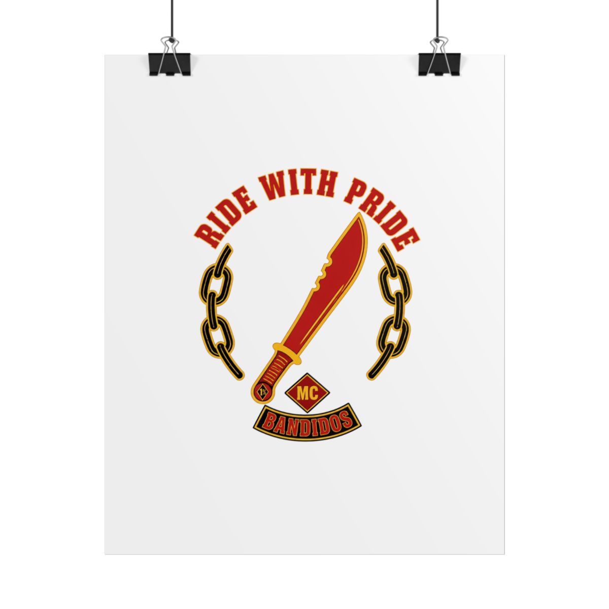 Bandidos MC "Ride with Pride" Poster - Bandidos official Posters & Wall Art merch