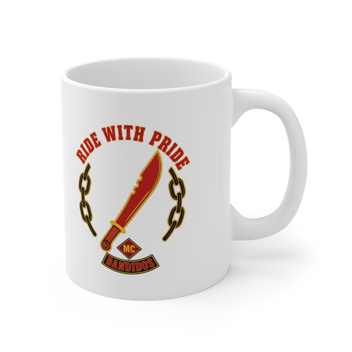 Bandidos MC "Ride with Pride" White Mug