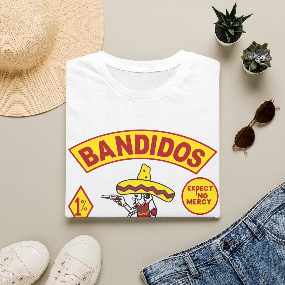 Bandidos Sombrero Skull, T-Shirt | Bandidos Army Motorcycle Club Tee | Bandidos MC
